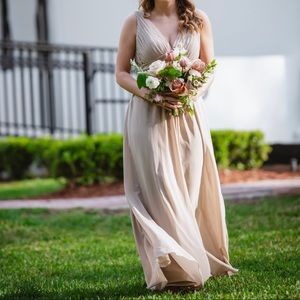Champagne-Color Azazie Bridesmaid Dress